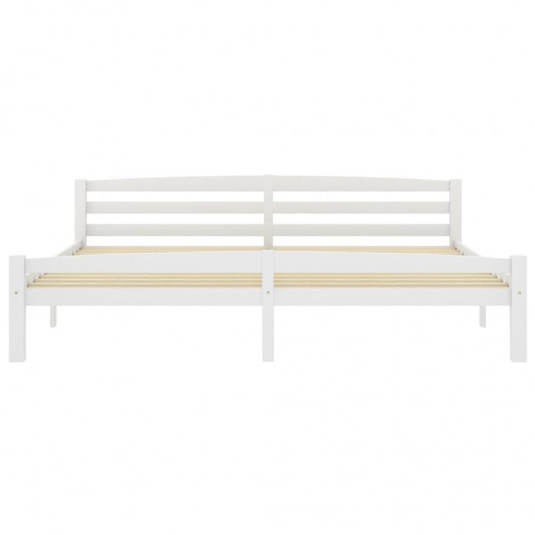 Estrutura de cama 200x200 cm pinho maciço branco M 3