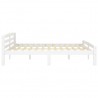 Estrutura de cama 200x200 cm pinho maciço branco 4