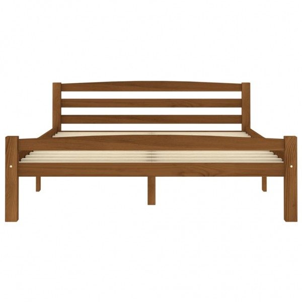 Estructura de cama madera maciza pino marrón miel 120x200 cm M 3