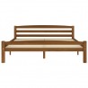 Estructura de cama madera maciza pino marrón miel 160x200 cm 3
