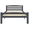 Estructura de cama madera maciza pino gris oscuro 100x200 cm 3