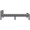 Estructura de cama madera maciza pino gris oscuro 100x200 cm 4