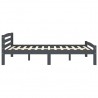 Estructura de cama madera maciza pino gris oscuro 140x200 cm 4