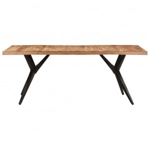 Mesa de jantar 200x90x76 cm madeira de acácia maciça H