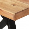 Mesa de comedor madera maciza de acacia 200x90x76 cm 5