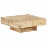 Mesa de centro de madera maciza de mango 80x80x28 cm 1