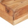 Mesa de centro de madera maciza de acacia 80x80x28 cm 4