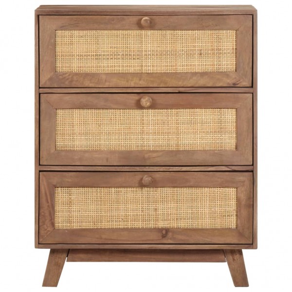 Aparador de madera maciza de mango 61x35x76 cm M 3