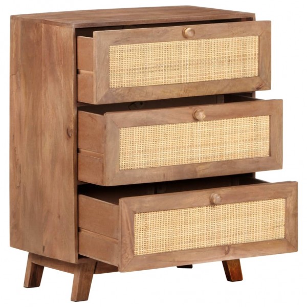 Aparador de madera maciza de mango 61x35x76 cm M 5