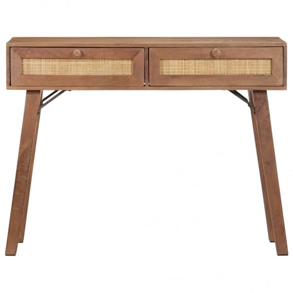 Mesa consola de madera maciza de mango 100x35x76 cm M 4
