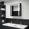 Mueble de baño con espejo LED 62x14x60 cm 1