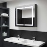 Mueble de baño con espejo LED 80x12.2x68 cm 3