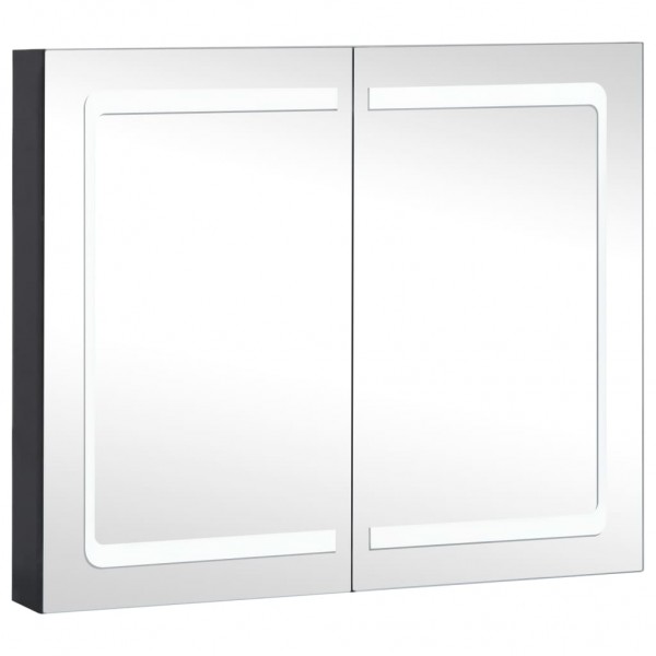 Mueble de baño con espejo LED 80x12.2x68 cm D