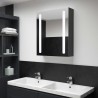 Mueble de baño con espejo LED 50x13x70 cm 1