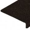 Alfombrilla de escaleras 15 uds tela punzonada marrón 65x21x4cm 5