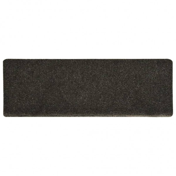 Tapetes de escada autoadesivos 15 peças 65x21x4 cm antracite borda retangular M 4