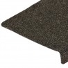 Alfombrilla escalera 15 uds tela punzonada gris 65x21x4 cm 5