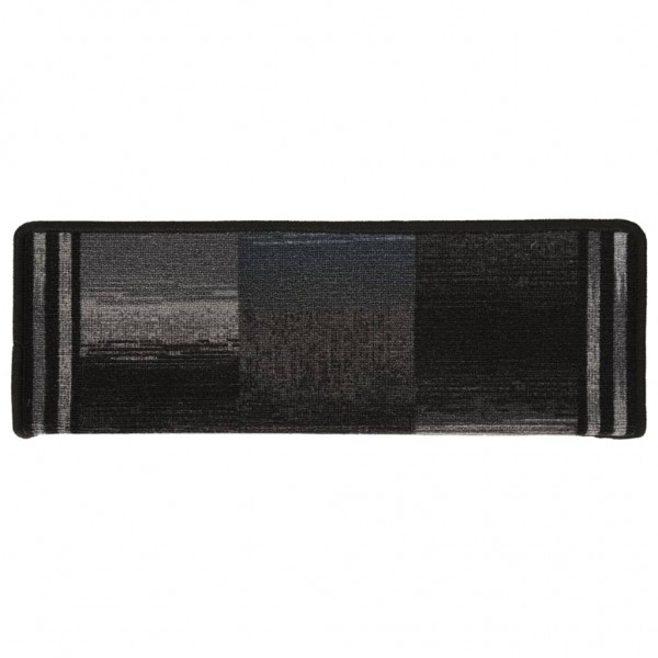 Alfombrilla autoadhesiva de escalera 15uds negro gris 65x21x4cm M 4