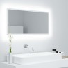 Espejo de baño LED acrílico blanco 90x8.5x37 cm 1