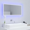 Espelho de casa de banho com LED 90x8.5x37 cm acrílico branco 5