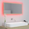 Espejo de baño LED acrílico color roble Sonoma 90x8.5x37 cm 5