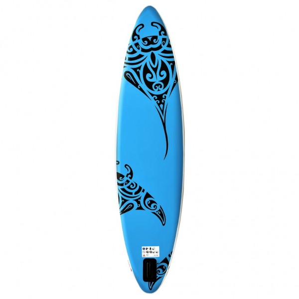 Conjunto prancha de paddle SUP insuflável 305x76x15 cm azul M 2