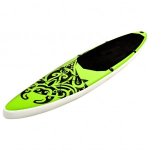 Juego de tabla de paddle surf hinchable verde 366x76x15 cm H