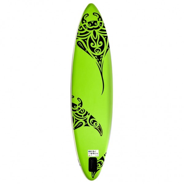 Conjunto prancha de paddle SUP insuflável 366x76x15 cm verde M 4