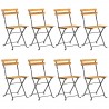 9 pcs conjunto de jantar dobrável p/ exterior acácia maciça 2