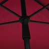 Guarda-sol de jardim com mastro 210x140 cm bordô 2