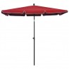 Guarda-sol de jardim com mastro 210x140 cm bordô 3
