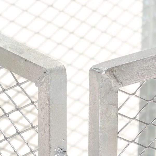 Compostor de jardim 100x100x77 cm ferro galvanizado M 3