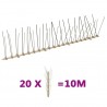 Set de 4 hileras de pinchos contra pájaros y palomas 20 uds 10m 1