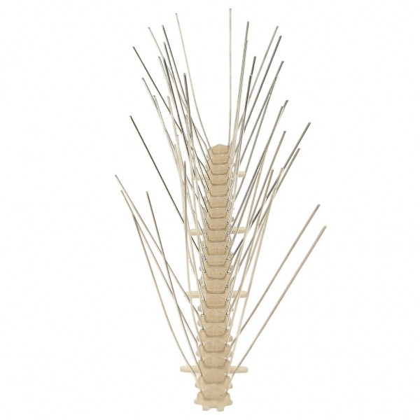 Conjunto 20 picos para pássaros e pombos 4 filas 10 m plástico M 2