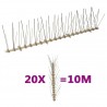 Set de 5 hileras de pinchos contra pájaros y palomas 20 uds 10m 1