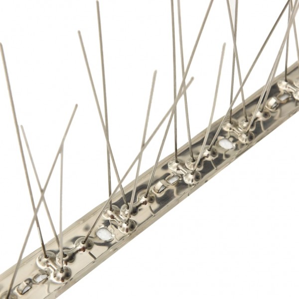 Conjunto 20 picos pássaros e pombos 5 filas 10m aço inoxidável M 5