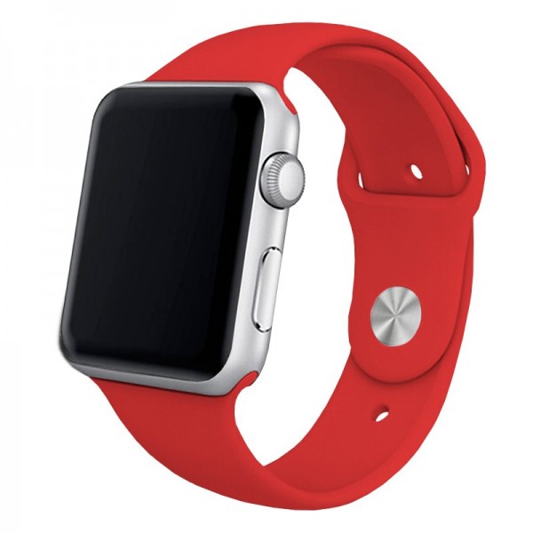 Correa COOL para Apple Watch Series 1 / 2 / 3 / 4 / 5 / 6 / 7 / 8 / 9 / SE (38 / 40 / 41 mm) Goma Rojo D