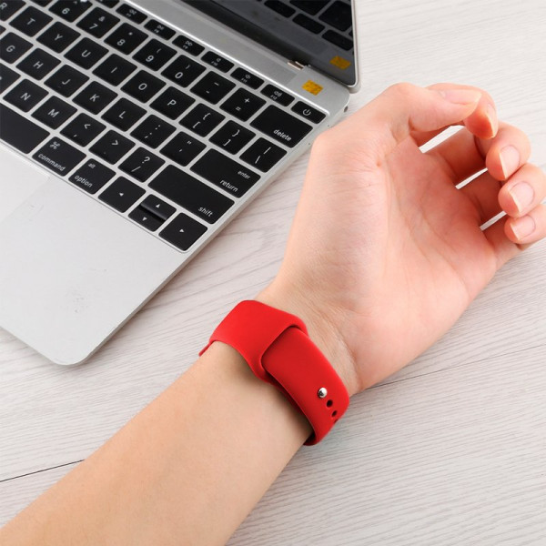 Cintura COOL para Apple Série 1 / 2 / 3 / 4 / 5 / 6 / 7 / 8 / 9 / SE (38 / 40 / 41 mm) Red Gome M 4