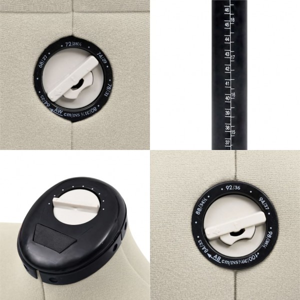 Manequim feminino ajustável tamanho S 33-40 cor creme M 2