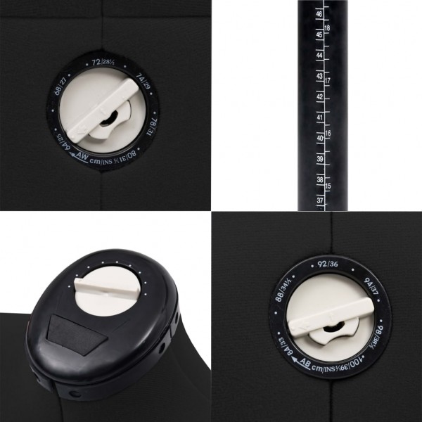 Manequim feminino ajustável tamanho S 33-40 preto M 2