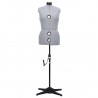 Maniquí de sastre ajustable mujer gris talla M 40-46 4