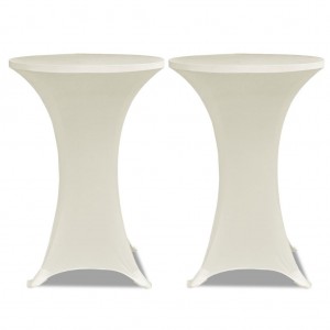 Toalha de Mesa elástica Ø60. Creme / 2 peças H