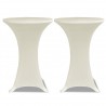 Toalha de Mesa elástica Ø60. Creme / 2 peças 2