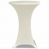 2 Manteles color crema ajustados para mesa de pie - 60 cm diámetro 3