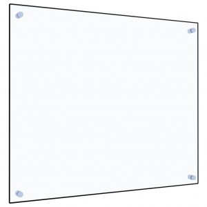 Protector contra salpicaduras cocina vidrio templado 70x60 cm H