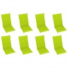 Cadeiras de jardim reclináveis c/ almofadões 8 pcs teca maciça 5