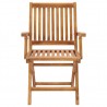 Sillas de jardín plegables 4 uds madera maciza teca con cojines 4