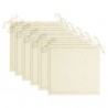Cadeiras de jardim c/ almofadões cor creme 6 pcs teca maciça 5