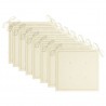 Cadeiras de jardim c/ almofadões cor creme 8 pcs teca maciça 5