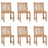 Sillas de jardín 6 unidades madera maciza de teca 1